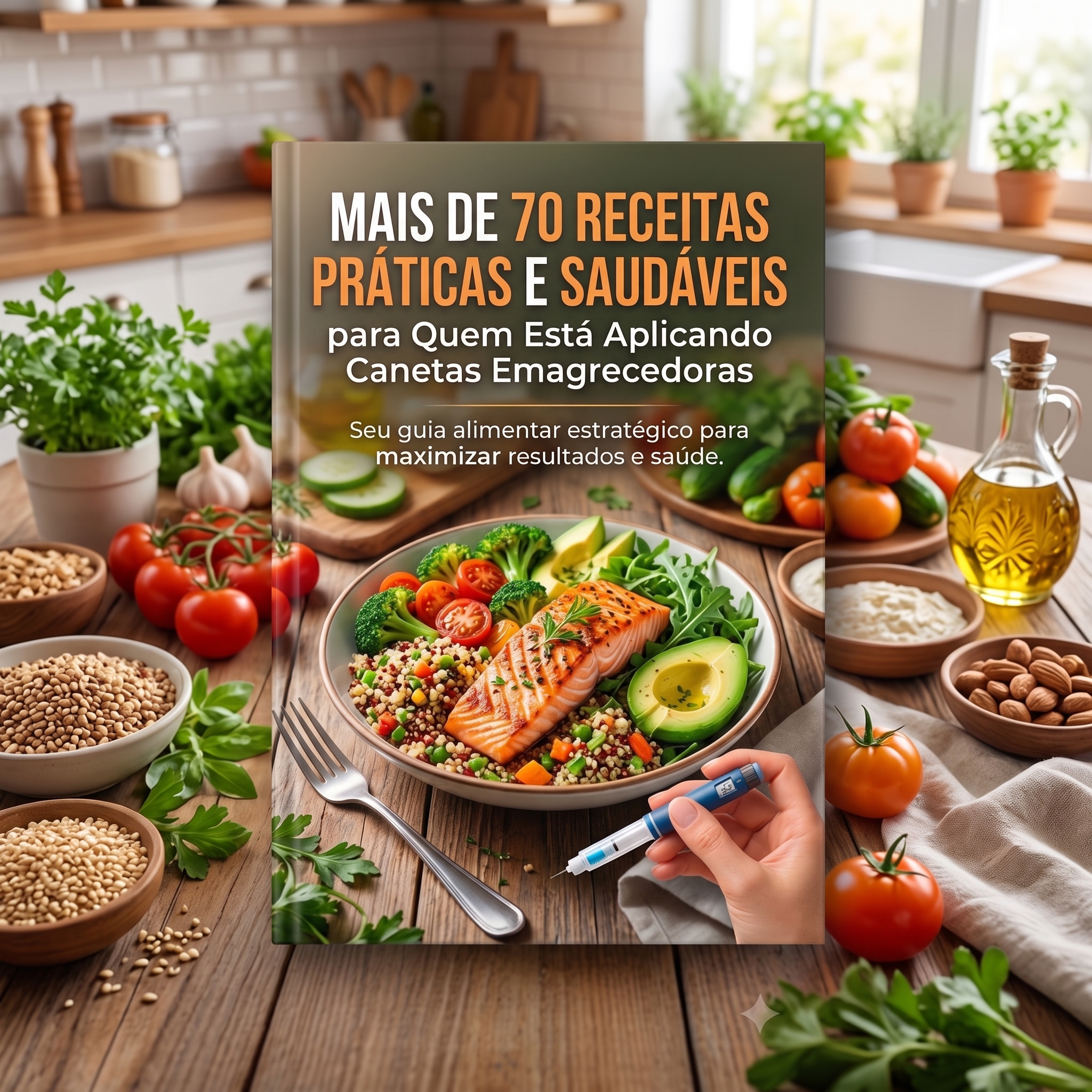 Capa do Ebook Mais de 70 Receitas Práticas e Saudáveis